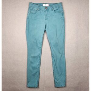 Cabi Jeans Women's Size 8 Teal Curvy Skinny Stretch Colored Denim
